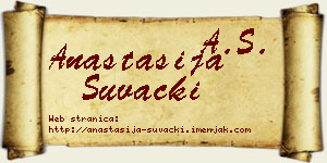 Anastasija Šuvački vizit kartica